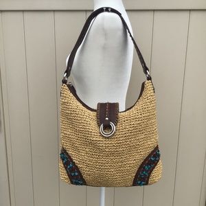 Laura Ashley straw shoulder bag